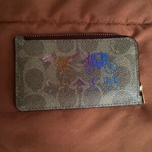 Coach Rexy Carriage Zip Card Case Wallet